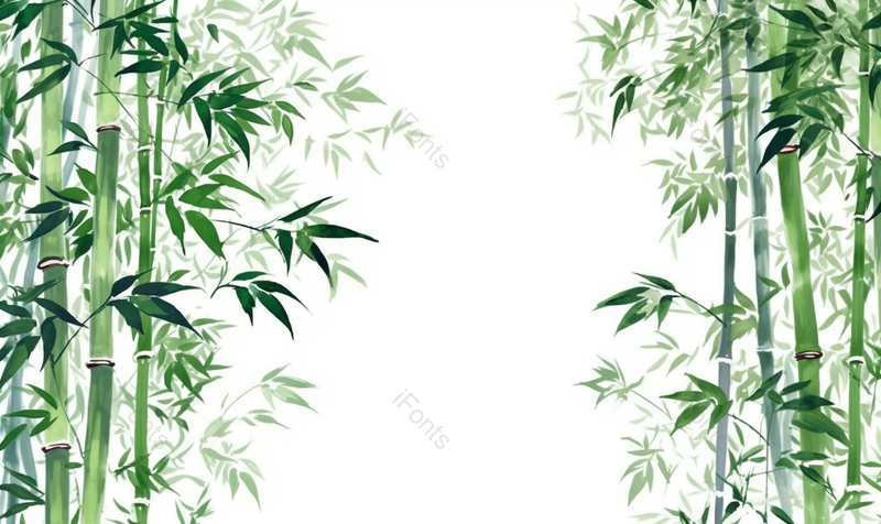 手绘绿色竹叶背景,插画/手绘图,插画/手绘图库,插画/手绘图下载,插画/手绘